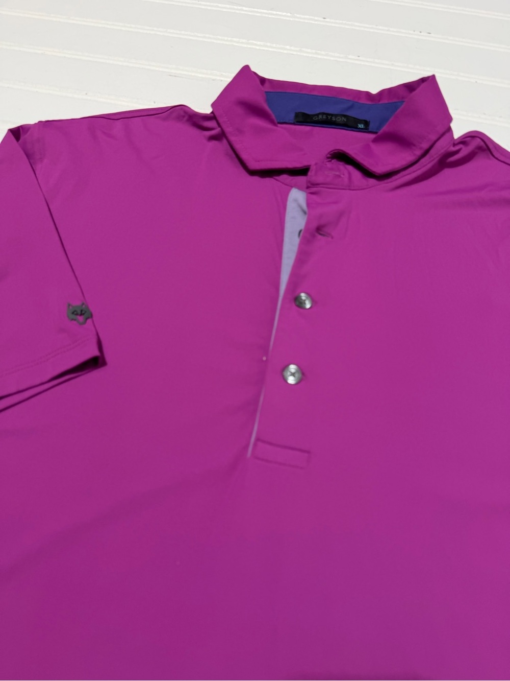 Greyson Clothiers Guide Polo XL - Magenta Pink - Rounded Spread Collar